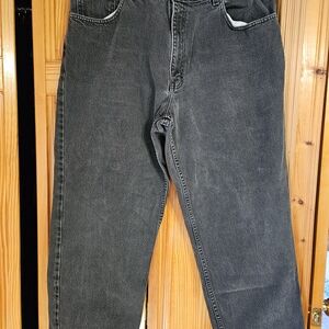 Eddie Bauer Men's Black Jeans - Loose Fit-40 X 34